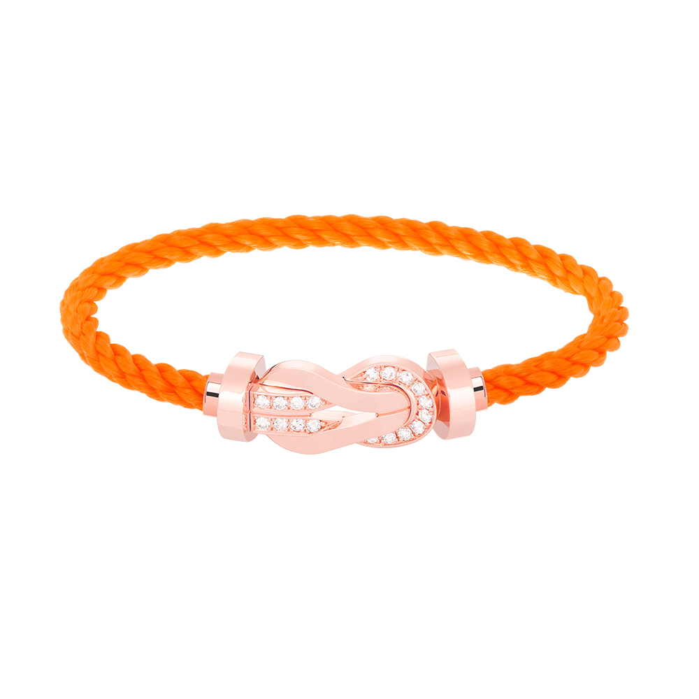 [BLUE TEARS]CHANCE LARGE 8 FIGURE BUCKLE HALF DIAMOND BRACELET ROSE GOLD