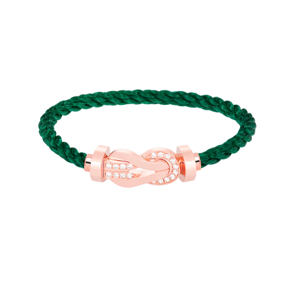 [BLUE TEARS]CHANCE LARGE 8 FIGURE BUCKLE HALF DIAMOND BRACELET ROSE GOLD