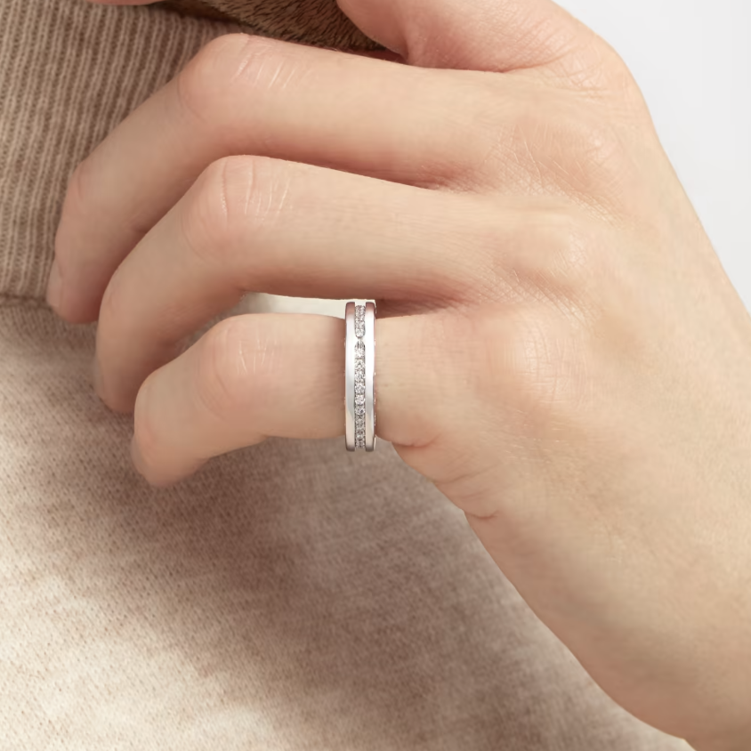 [BLUE TEARS]ZERO 1 ONE-BAND PAVED DIAMONDS ON THE SPIRAL RING