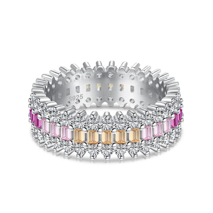 [Nova Jewelry]Ornate Colorful Radiant Cut Daily Ring