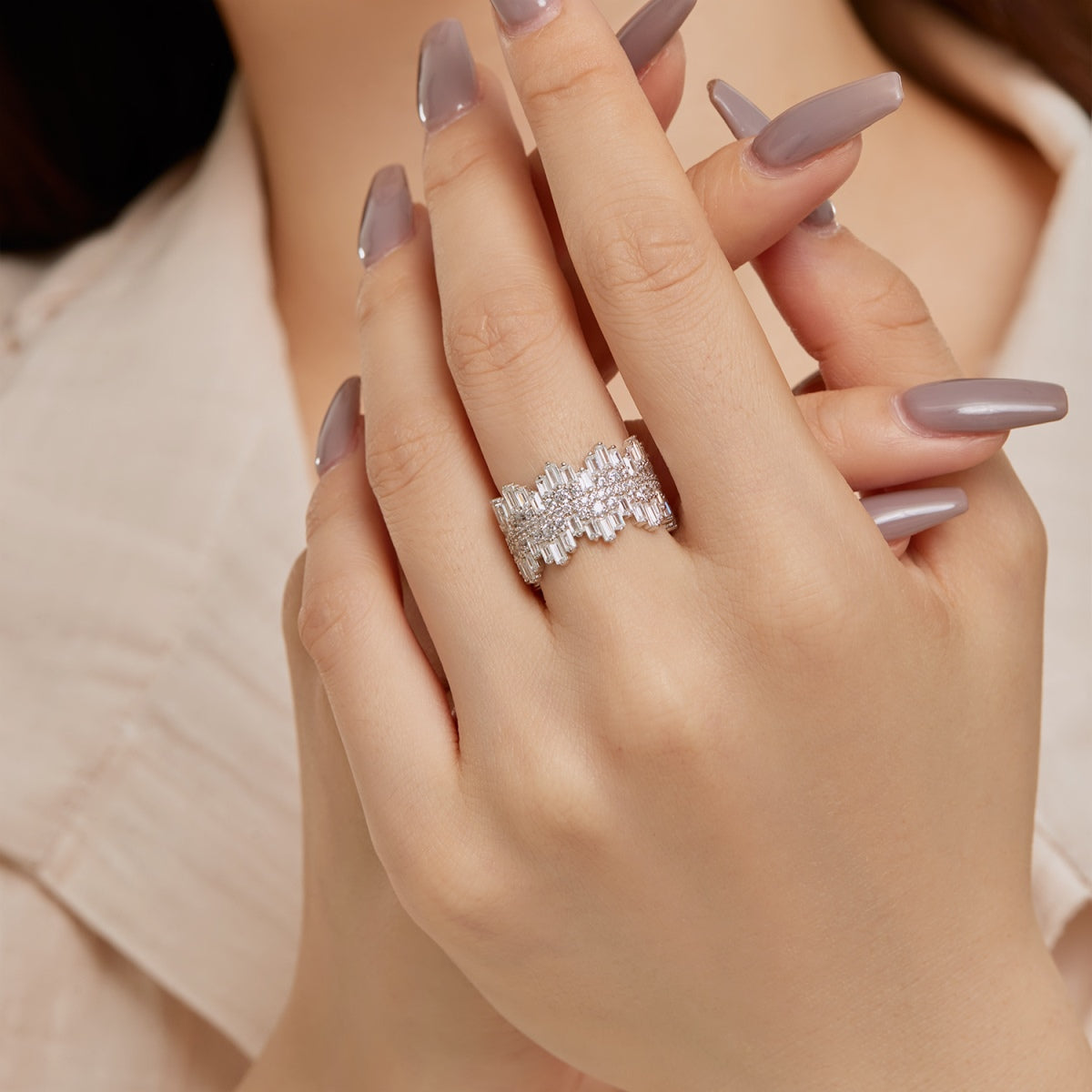 [Nova Jewelry]Luxurious Colorful Radiant Cut Daily Ring