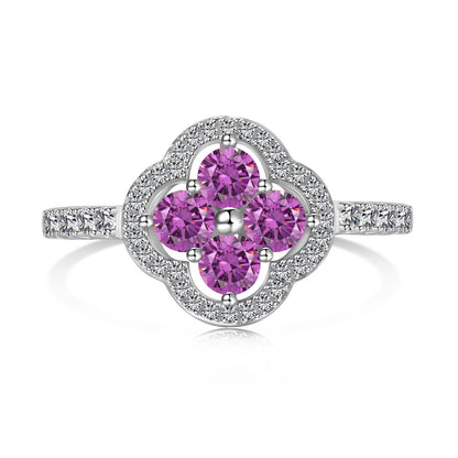 [Nova Jewelry]Four Leaf Clover Flower Design Ring