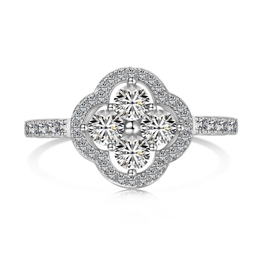 [Nova Jewelry]Four Leaf Clover Flower Design Ring