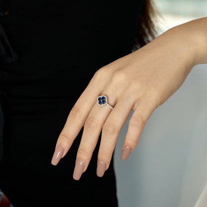 [Nova Jewelry]Four Leaf Clover Flower Design Ring