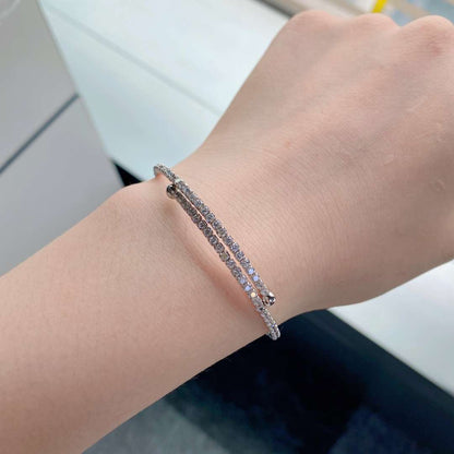 [Nova Jewelry]Row of Diamonds Round Fashion Bracelet