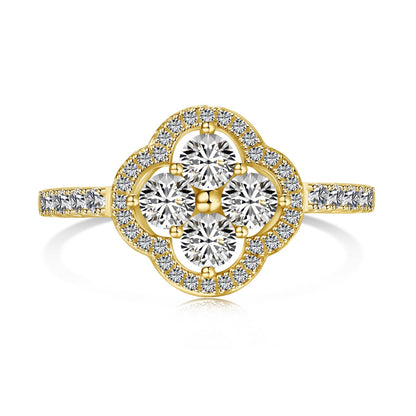 [Nova Jewelry]Four Leaf Clover Flower Design Ring