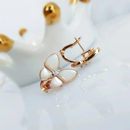 [BLUE TEARS]BUTTERFLY MOP DIAMOND EARRINGS
