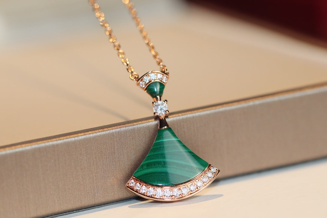[BLUE TEARS]DREAM NECKLACE MALACHITE DIAMOND