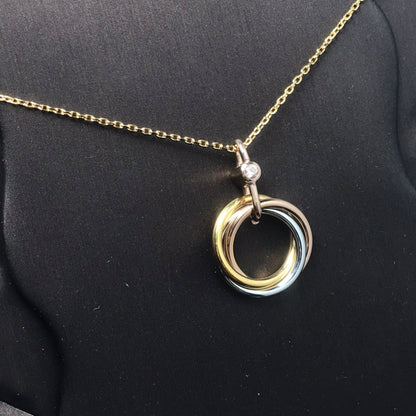 [BLUE TEARS]TRINITY SILVER GOLD PINK GOLD NECKLACE