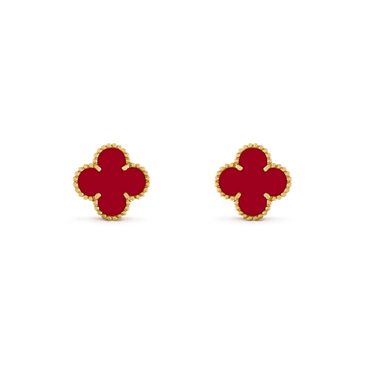 [BLUE TEARS]CLOVER MEDIUM 1 MOTIFS CARNELIAN  EARRINGS