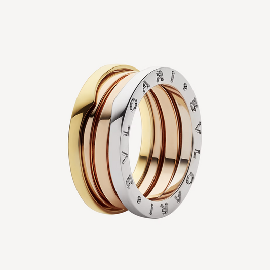 [BLUE TEARS]ZERO 1 THREE-BAND ROSE WHITE AND YELLOW RING