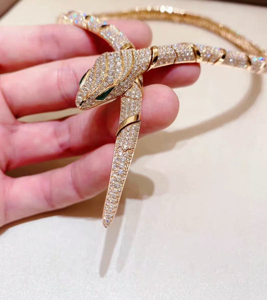 [BLUE TEARS  ]HAUTE COUTURE GOLD SERPENTI NECKLACE