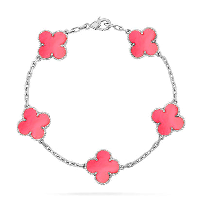 [BLUE TEARS] CLOVER 5 MOTIFS  PINK MOP BRACELET COLLECTION