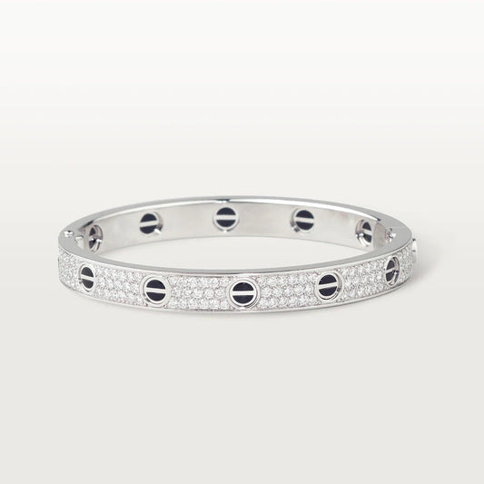 [BLUE TEARS]LOVE BRACELET 6.1MM DIAMOND-PAVED CERAMIC