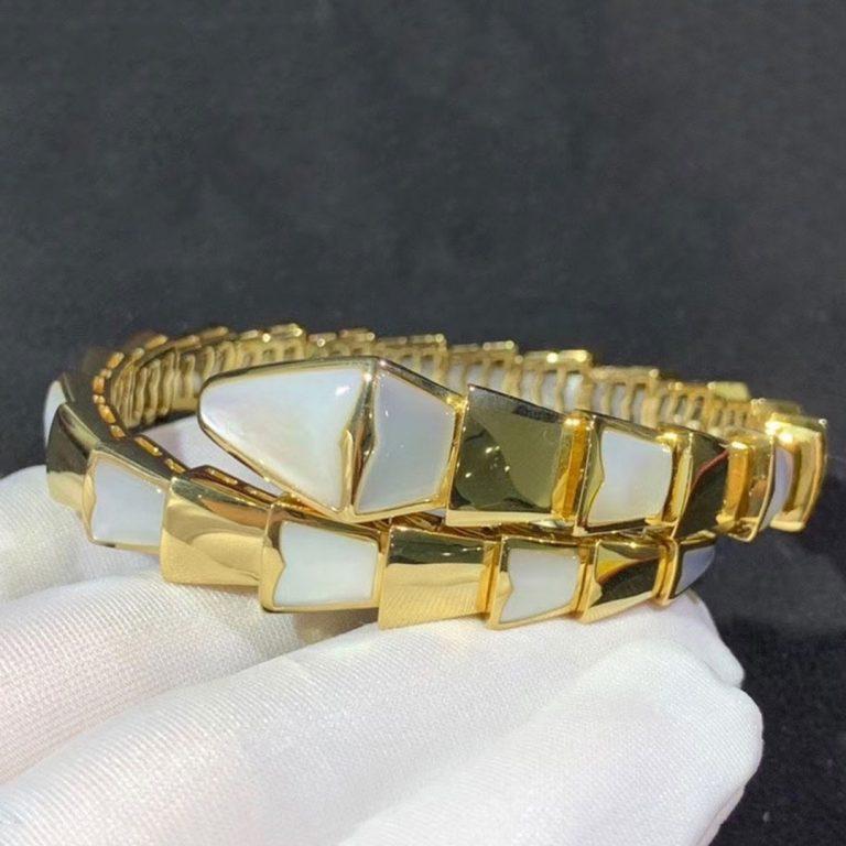 [BLUE TEARS]SERPENTI BRACELET MOP GOLD