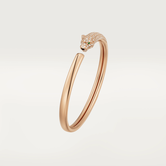[BLUE TEARS]PANTHERE ROSE GOLD DIAMOND OPEN BRACELET
