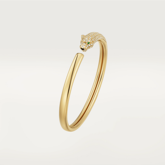 [BLUE TEARS]PANTHERE GOLD DIAMOND OPEN BRACELET