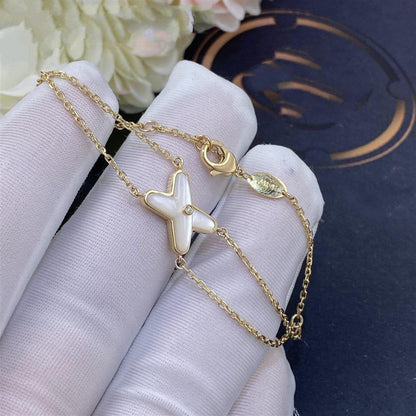 [BLUE TEARS]JEUX BRACELET WHITE MOP GOLD 1 DIAMOND